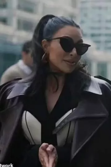 Schiaparelli Single Breasted Corset Jacket worn by Kim Kardashian in American Horror Story Delicate Teaser on September 11, 2023