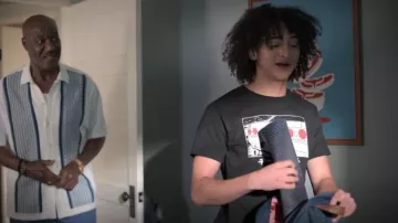 Key Street Dreamin Black T-Shirt worn by Finn (Faly Rakotohavana) as seen in UnPrisoned (S01E07)