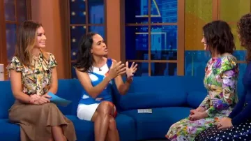 Milly Print Mini robe portée par Linsey Davis vue dans Good Morning America le 11 septembre 2023