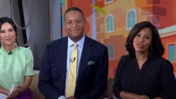 Monteau Small Polka Dot Blouse worn by Sheinelle Jones as seen in Today on  September 11, 2023