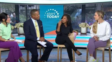 Nike City Ready Fleece Crop Crewneck Sweatshirt worn by Jes Woods as seen in Today on September 11, 2023