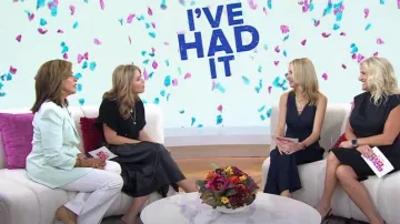 Alice + Olivia Walker Slim Front Slit Pants worn by Hoda Kotb as seen in Today with Hoda & Jenna on September 11, 2023