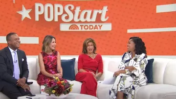 Gracia V-Collar Belted Button-Down Midi Shirt Dress worn by Sheinelle Jones as seen in Today on September 12, 2023