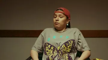 Obey So­cial But­ter­fly Tee worn by Willie Jack (Paulina Alexis) as seen in Reservation Dogs (S03E08)
