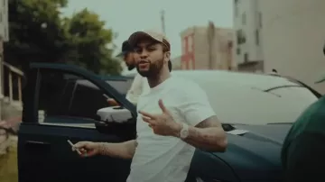 Polo Ralph Lauren White Crewneck Undershirt usado por Dave East en DND (Official Video)