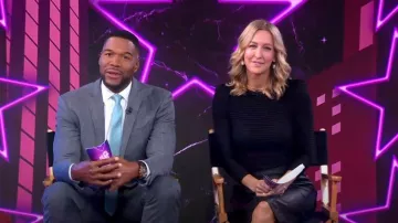 Ba&Sh Nils Ruched Top worn by Lara Spencer as seen in Good Morning America on September 13, 2023