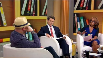 Robe Roland Mouret Nabis portée par Gayle King vue dans CBS Mornings le 13 septembre 2023