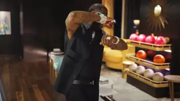 Tom Ford Black & Sil­ver T Buck­le Belt worn by Gucci Mane in Married with Millions [Official Music Video]