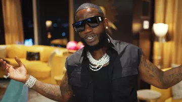 Off White Black Flat Top Tropez Sun­glass­es worn by Gucci Mane in Married with Millions [Official Music Video]