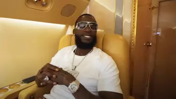 Cazal White & Blue Legends 955 Sunglasses worn by Gucci Mane in Married with Millions [Official Music Video]
