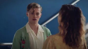 Obey Poppy Cardigan worn by Finn Cassidy (Zac Gabriel Werb) as seen in Spellbound (S01E01)