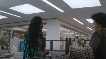 Studio 189 Jen­nifer Tie-Dyed Cot­ton Gauze Shirt worn by Hazel-May McCall (Ashleigh Murray) as seen in The Other Black Girl (S01E04)