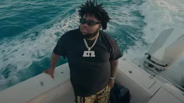 Versace Black & Gold Barocco Shorts worn by Rod Wave in Checkmate (Official Video) | REACTION