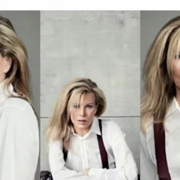 Chemise blanche portée par Kim Basinger pour la séance photo promotionnelle de Fifty Shades Darker pour Ciak Italia Magazine