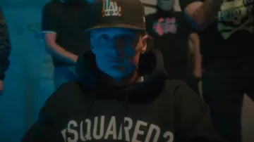 Dsquared2 Black Bromance Hoodie porté par Peso Pluma en RPC avec Natanael Cano (Video Oficial)