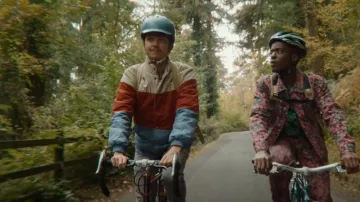 Obey Botch Jack­et worn by Eric Effiong (Ncuti Gatwa) as seen in Sex Education (S03E01)