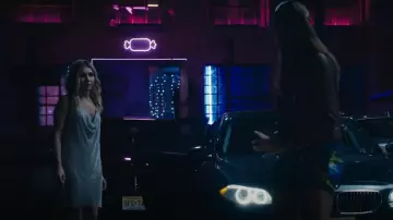 Asyou Chainmail Halter Neck Dress In Silver worn by Ashley Kent (Samantha Bugliaro) as seen in Harlan Coben's Shelter (S01E07)