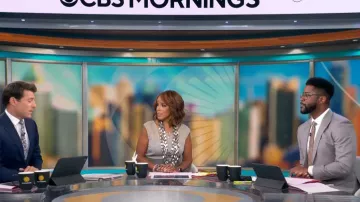 Robe pull sans manches Escada portée par Gayle King comme vu dans CBS Mornings le 15 septembre 2023