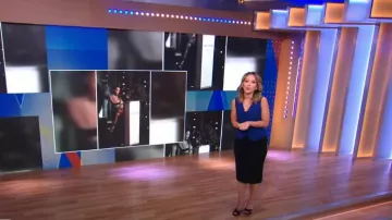 Karen Millen Polished Stretch Wool Blend Vest worn by Eva Pilgrim as seen in Good Morning America on September 15, 2023