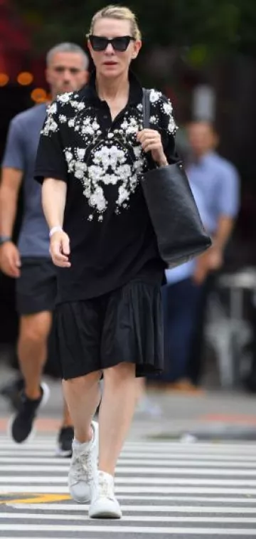 Sac Louis Vuitton Onthego GM porté par Cate Blanchett à New York le 28 août 2023