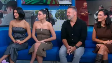 Falda LPA Delfina Midi usada por Charli D'Amelio como se ve en Good Morning America el 18 de septiembre de 2023