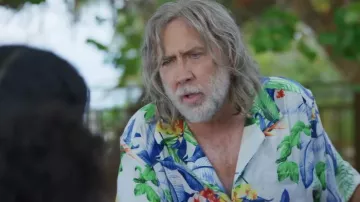 Hawaiian Floral Print Shirt worn by Matt (Nicolas Cage) as seen in The Retirement Plan movie