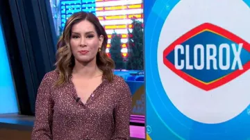 Ba&sh Pabi Blouse worn by Rebecca Jarvis as seen in Good Morning America on September 19, 2023