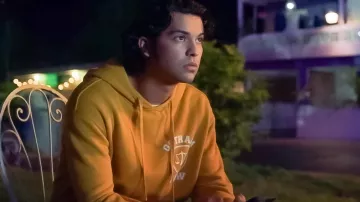 Yellow Gotham Law Hoodie worn by Jaime Reyes (Xolo Maridueña) in Blue Beetle