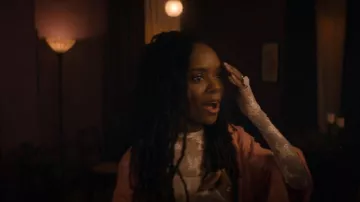 Free People Lady Lux Top worn by Hazel-May McCall (Ashleigh Murray) as seen in The Other Black Girl (S01E07)