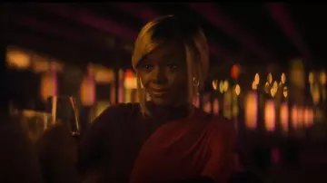 Tory Burch Colorblock Long Sleeve Jersey Top worn by Hazel-May McCall (Ashleigh Murray) as seen in The Other Black Girl (S01E09)