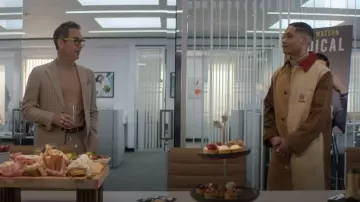 Marni Col­or-block Cot­ton and Cor­duroy Coat worn by Jesse Watson (Langston Kerman) as seen in The Other Black Girl (S01E10)