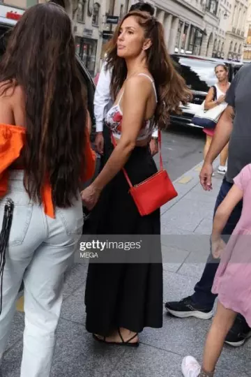Celine Trio Bag worn by Minka Kelly in Paris Post on August 23, 2023