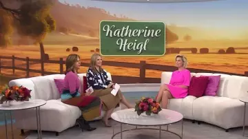 Oscar de la Renta Belted Asymmetric Mini Dress worn by Katherine Heigl as seen in Today  with Hoda & Jenna on  September 21, 2023