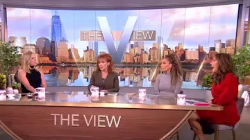Jason Wu Jacquard Mini-Shirtdress plisado usado por Sunny Hostin como se ve en The View el 22 de septiembre de 2023