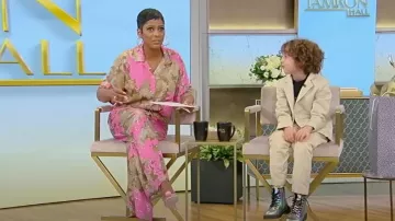 Dries van noten Puvis Floral Sequin Straight Leg Pants porté par Tamron Hall tel que vu dans Tamron Hall Show le 20 septembre 2023