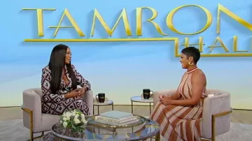 Zimmermann Luminosity Lurex Stripe Skirt portée par Tamron Hall telle que vue au Tamron Hall Show le 22 septembre 2023