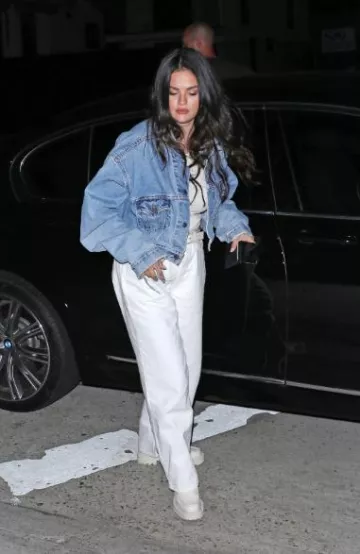 Aldo Wom­en's Loafers worn by Selena Gomez  in Santa Monica post on September 21, 2023