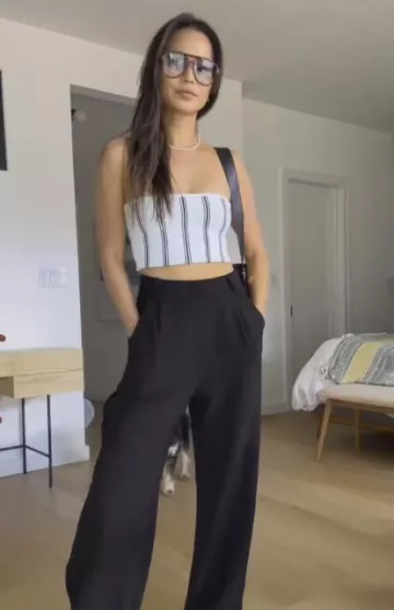 Lush by Becky Otra Eyewear Stevie Sunglasses worn by Jamie Chung on her Instagram Reels Post on August 18, 2023