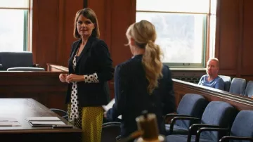 Le Superbe Valetta Wrap Dress worn by DDA Maggie Palmer (Suzanne Cryer) as seen in All Rise (S03E12)