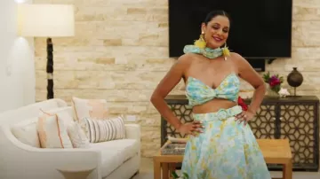 Zimmermann High Tide Twisted Halterneck Crop Top porté par Jessel Taank comme on le voit dans The Real Housewives of New York City (S14E11)