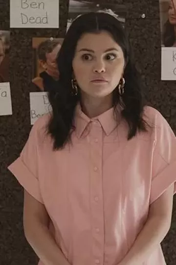 Paco Rabanne Xl Link Double Hoops Boucles d’oreilles portées par Selena Gomez dans Only Murders in the Building 3X09 Thirty le 26 septembre 2023