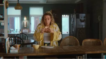 Zara Special Editon Floral Embroidered Kimono worn by Joanna (Lisa McGrillis) as seen in Sex Education (S04E07)