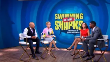 Roland Mouret Arreton Jupe portée par Barbara Corcoran vue dans Good Morning America le 26 septembre 2023