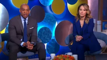 Karen Millen Polished Stretch Wool Blend Vest worn by Eva Pilgrim as seen in Good Morning America on  September 26, 2023