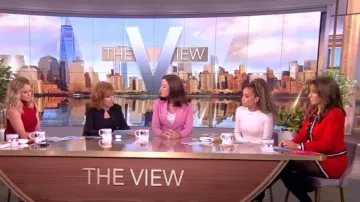 Alice + Olivia Rubi Micro Skirt worn by Alyssa Farah as seen in The View on September 26, 2023