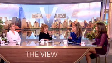 Jason Wu Tresors Cotton Blend Moire Skirt worn by Alyssa Farah as seen in The View on  September 27, 2023