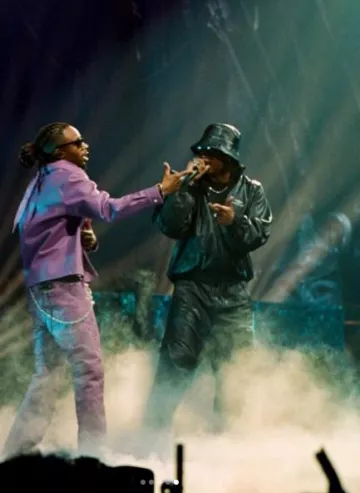 Balenciaga Black Leather 3B Sports Icon Hooded Jacket worn by Future on his Instagram account @future