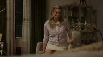 Maje Con­trast Tweed Skirt worn by Ingrid Kannerman (Allegra Rose Edwards) as seen in Upload (S02E05)