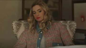 Maje Contrast Tweed Jacket worn by Ingrid Kannerman (Allegra Rose Edwards) as seen in Upload (S02E05)
