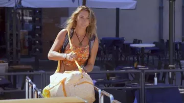 Colsie Or­ange Flo­ral Sleep­wear Shorts Set worn by Haleigh Gorman as